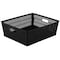 Simplify Slide 2 Stack It Shallow Storage Tote Baskets in Black, 2PK 25933-BLACK - alternate 1